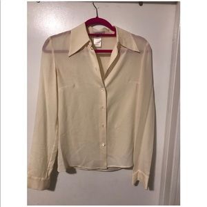 Celine button down women’s silk blouse